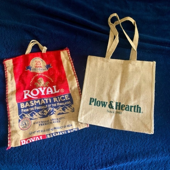 Reusable Burlap bags for shopping groceries - Picture 1 of 10